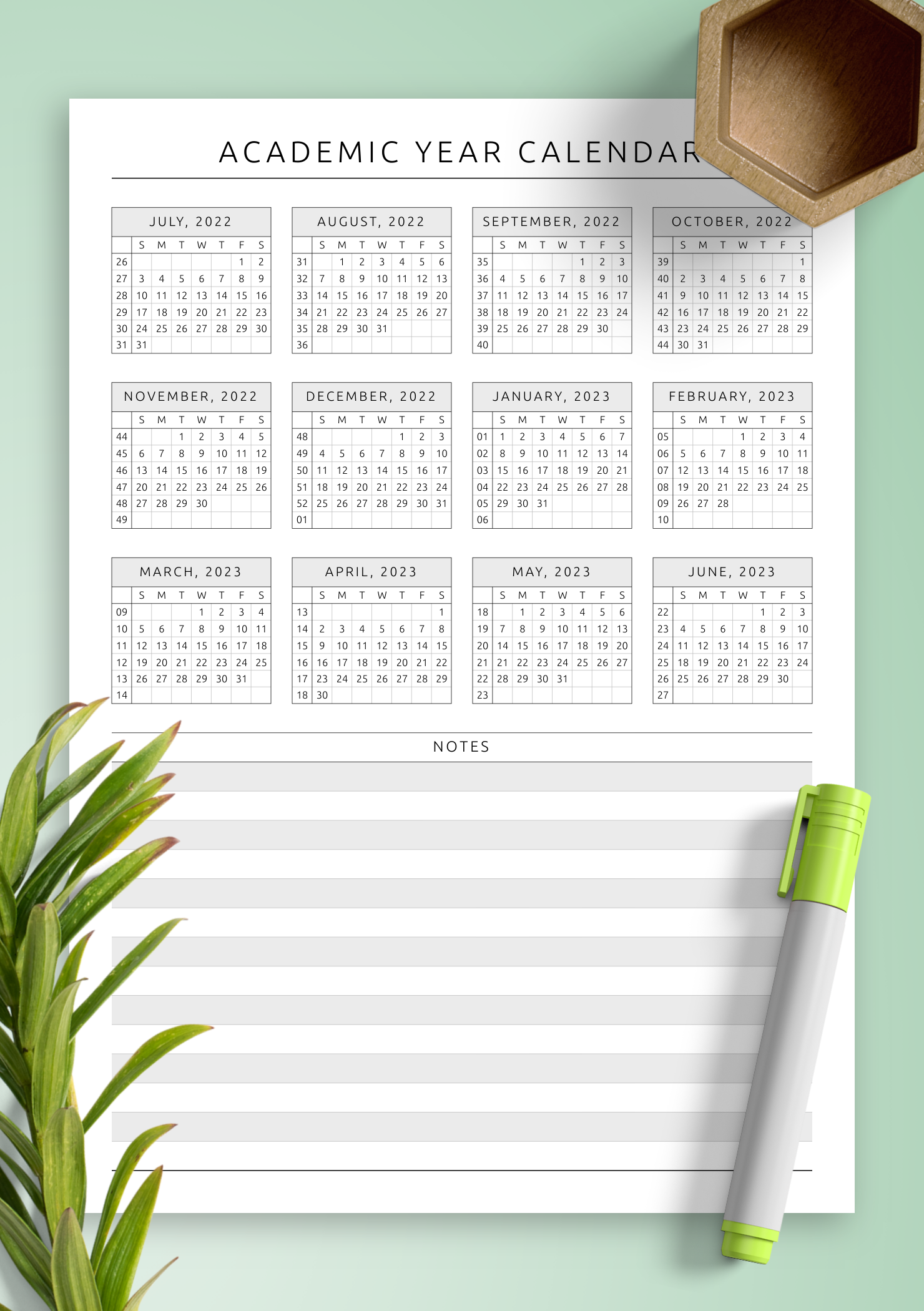 10 Essential Academic Year Calendar Templates for Schools