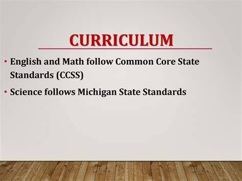 Michigan State Curriculum Guide for Educators and Parents